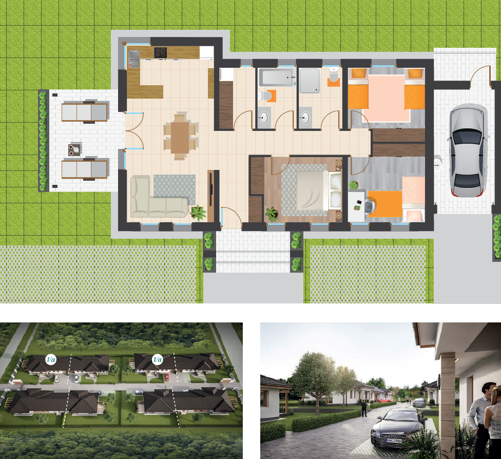 Ikerházak 1/a lakás típus