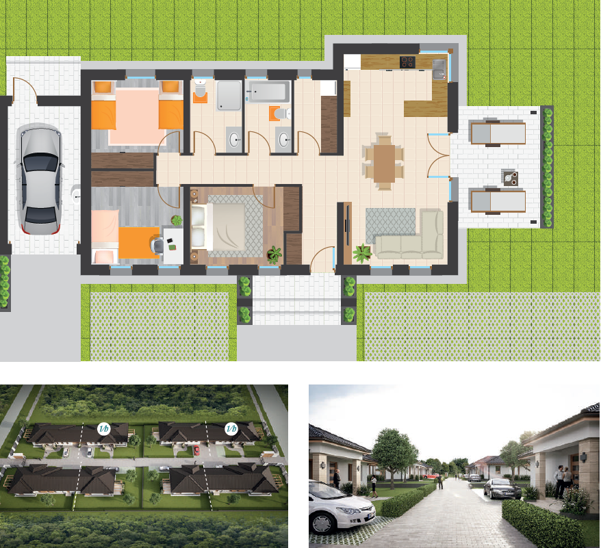 Ikerházak 1/b lakás típus